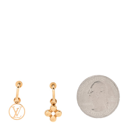 Louis Vuitton Brass Blooming Earrings Gold 2 of 6