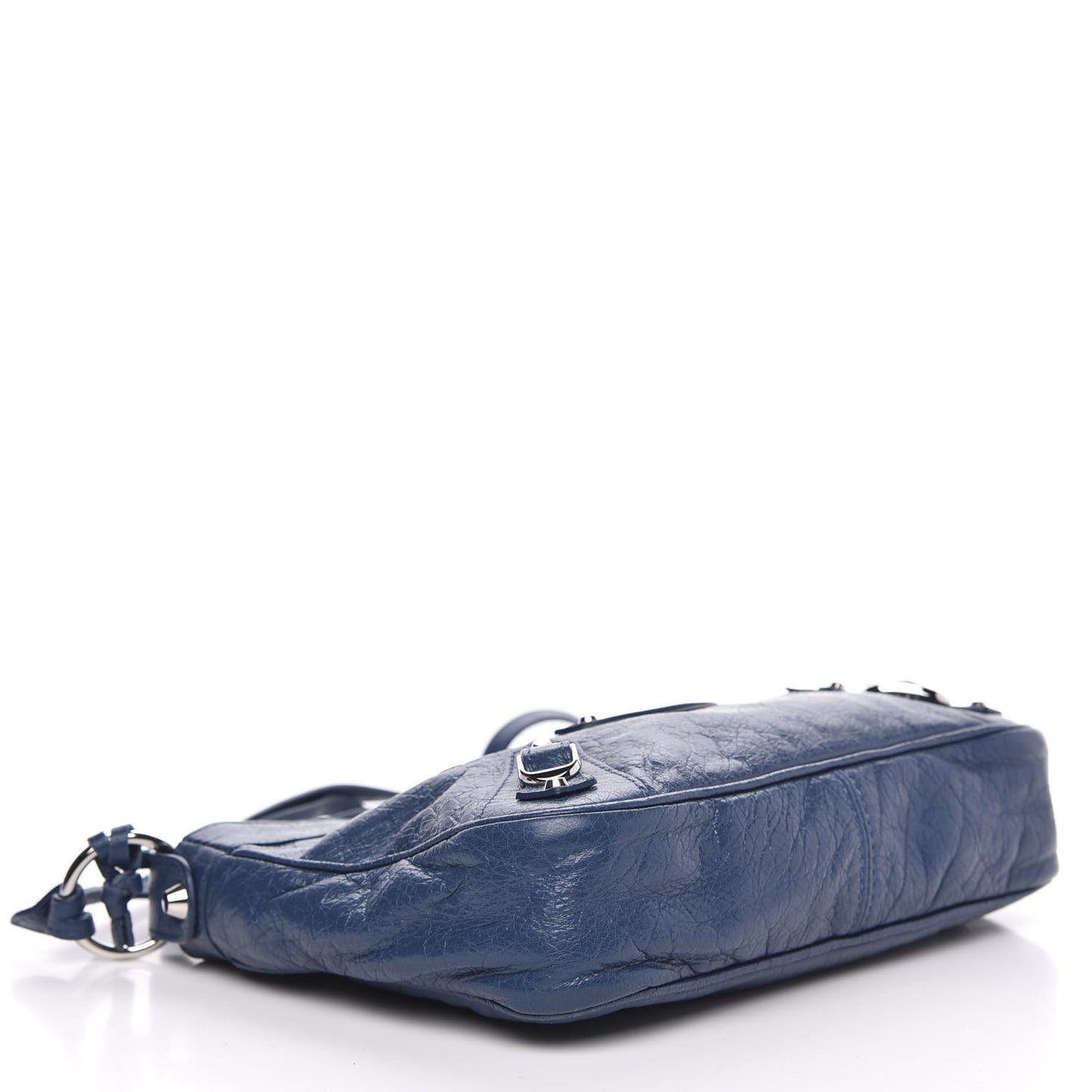 Agneau Classic Hardware Silver Hardware Hip Bleu Profond
