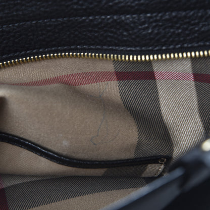 Burberry Canvas Calfskin Crest Embossed Flat Tote Black 7 of 9