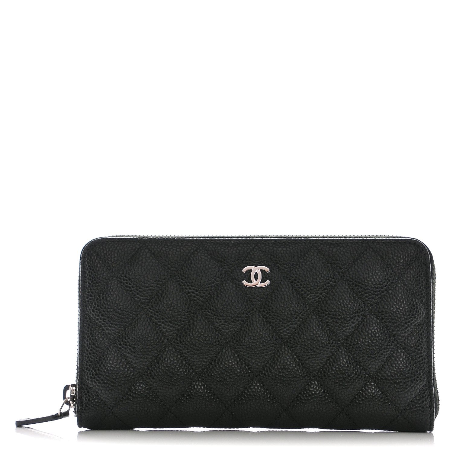 Chanel Caviar Quilted Large Gusset Zip Around Wallet Black 1 of 8