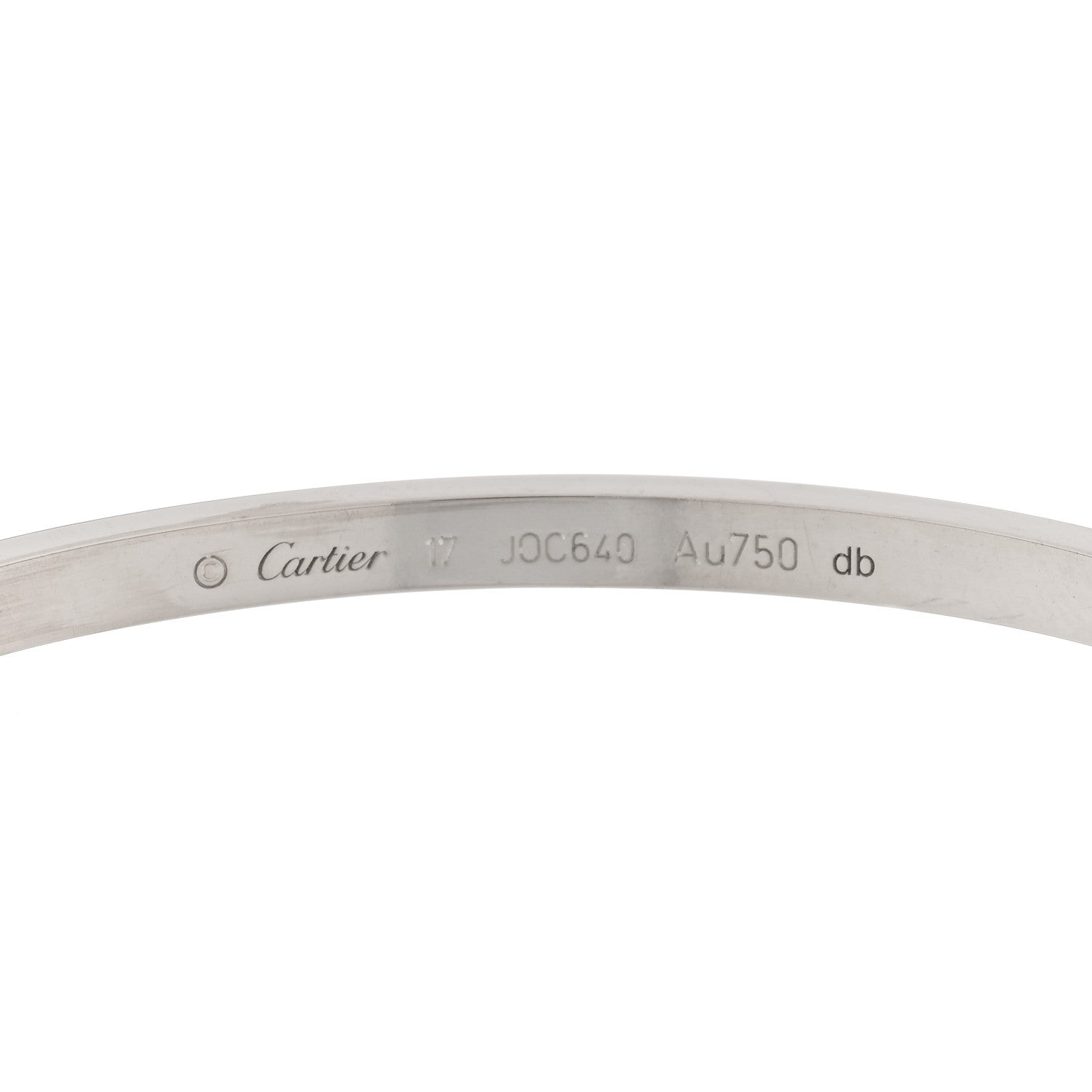 Cartier 18K White Gold Small LOVE Bracelet 17 3 of 5