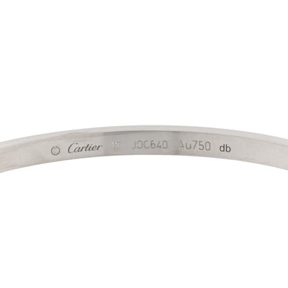 Cartier 18K White Gold Small LOVE Bracelet 17 3 of 5