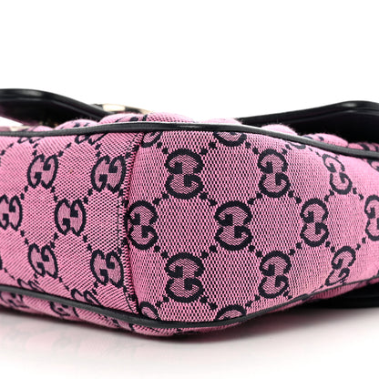 Gucci Monogram Multicolor Matelasse Diagonal Small GG Marmont Shoulder Bag Pink Blue 10 of 10