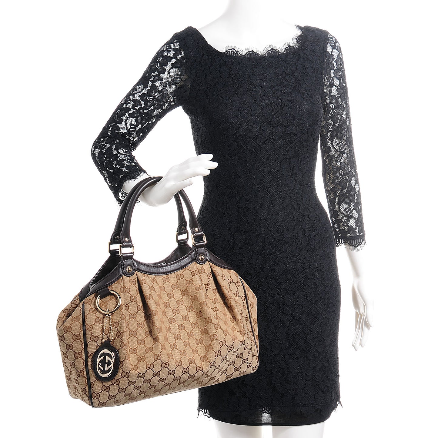 Monogram Medium Sukey Tote Dark Brown