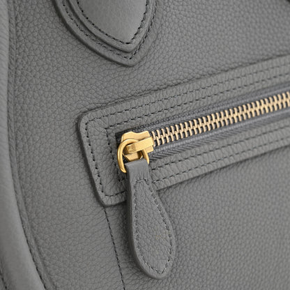 Celine Baby Drummed Calfskin Micro Luggage Kohl 14 of 15