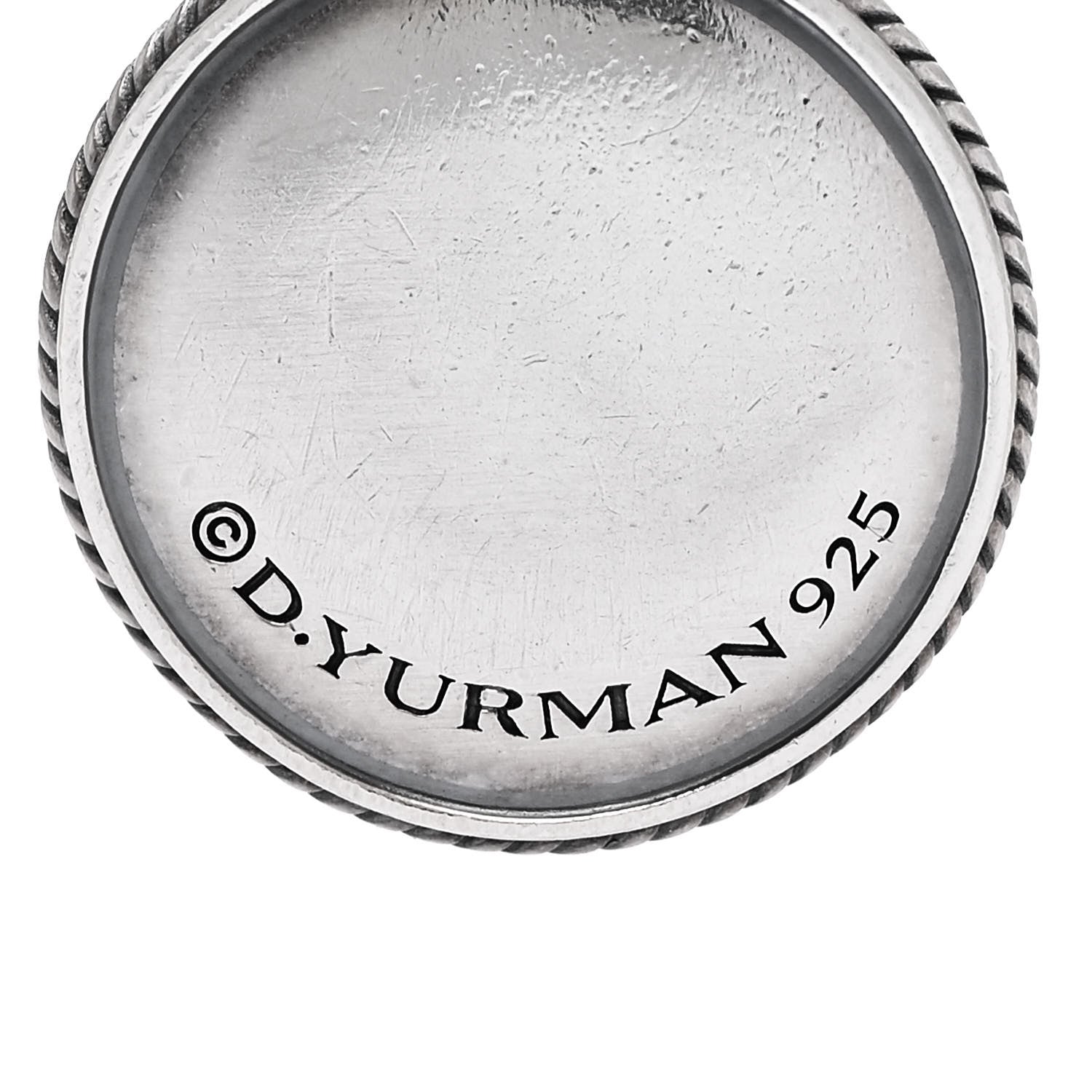 David Yurman Sterling Silver Black Diamond Maritime Compass Enhancer Pendant 4 of 4