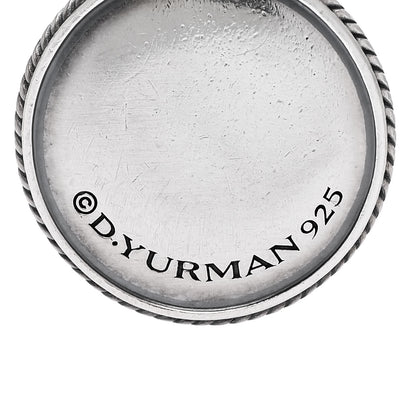 David Yurman Sterling Silver Black Diamond Maritime Compass Enhancer Pendant 4 of 4