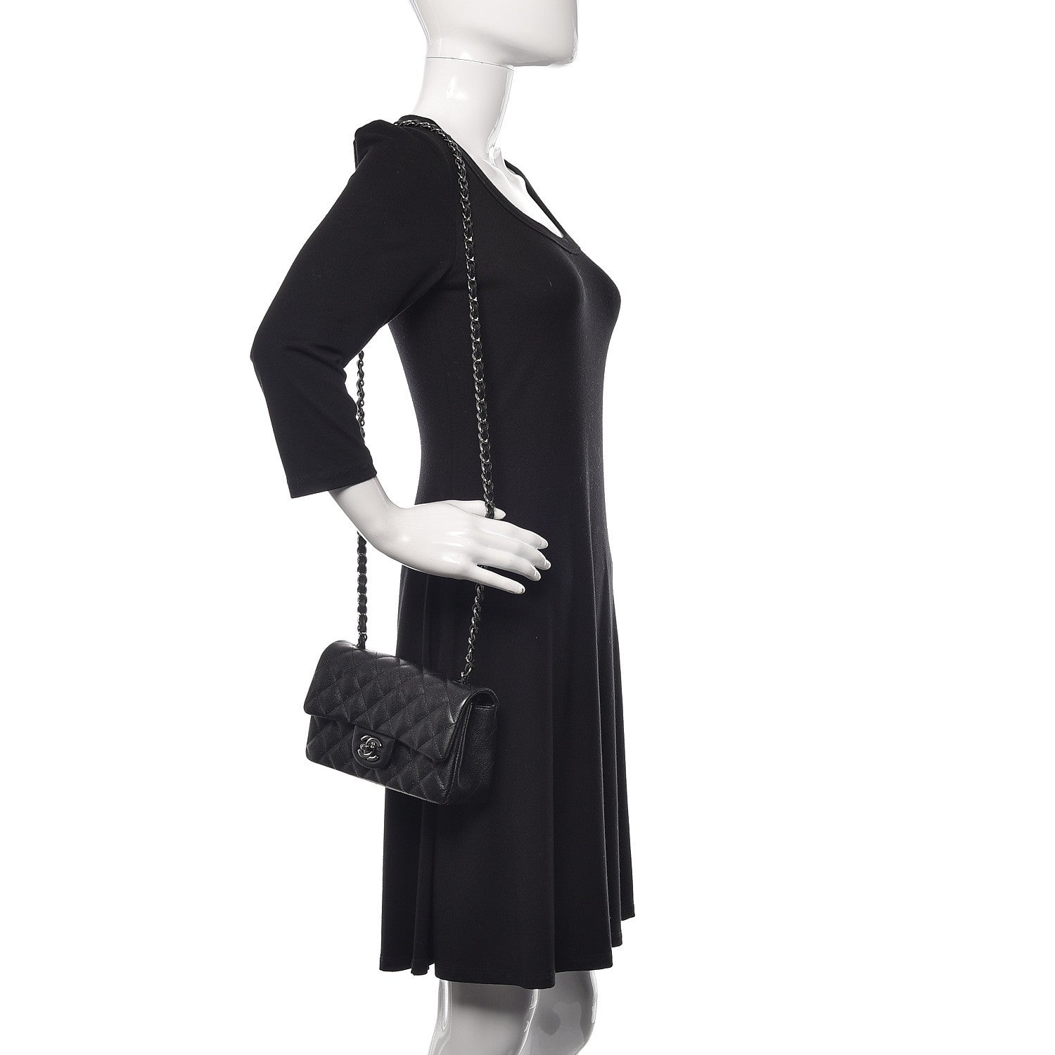 Chanel Iridescent Caviar Quilted Mini Rectangular Flap Black 1 of 13