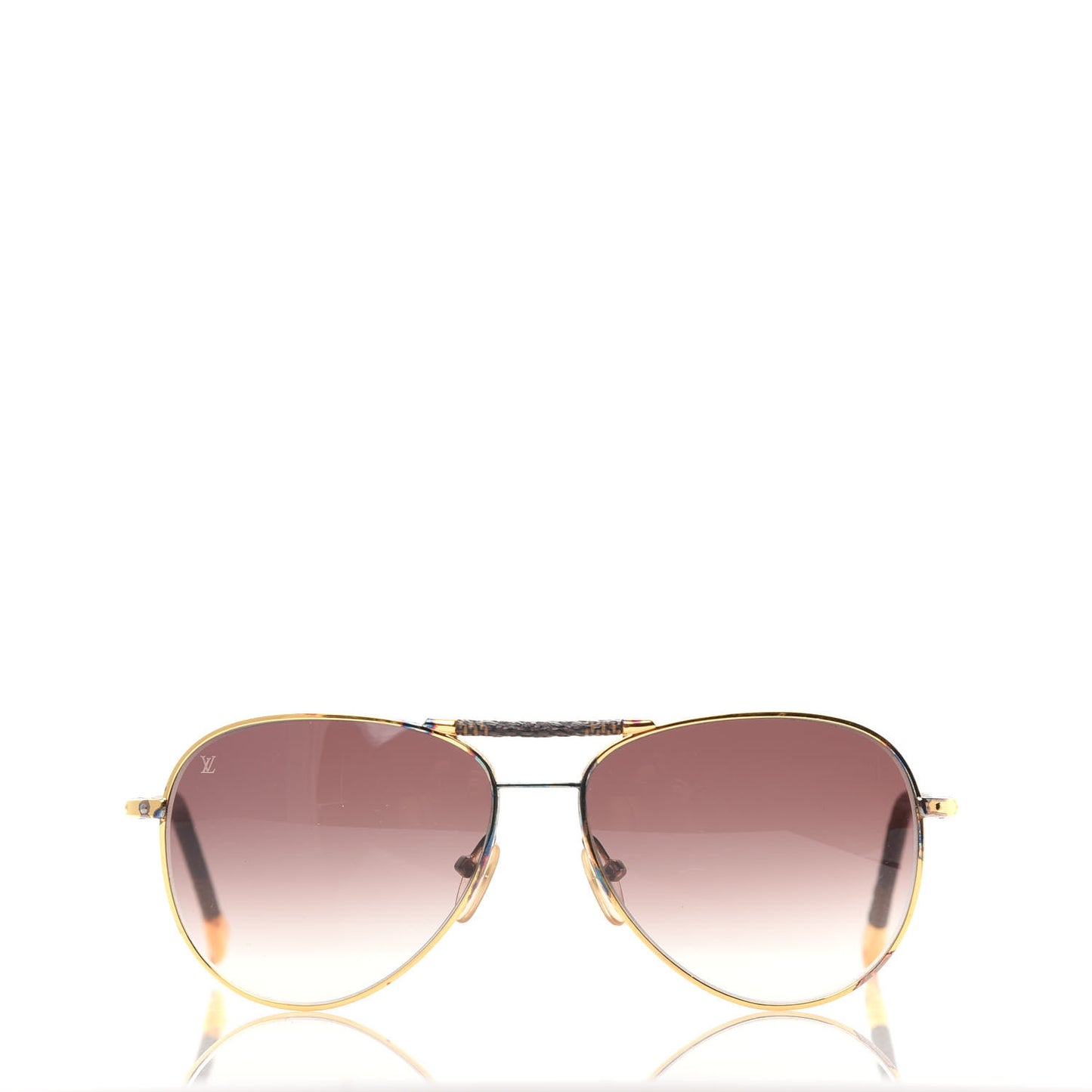 Damier Ebene Conspiration Pilote Aviator Sunglasses Z0202U Gold