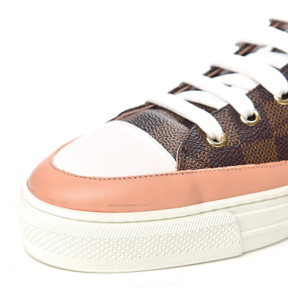 Louis Vuitton Damier Ebene Stellar High Top Sneakers 39 Venus Pink 6 of 7