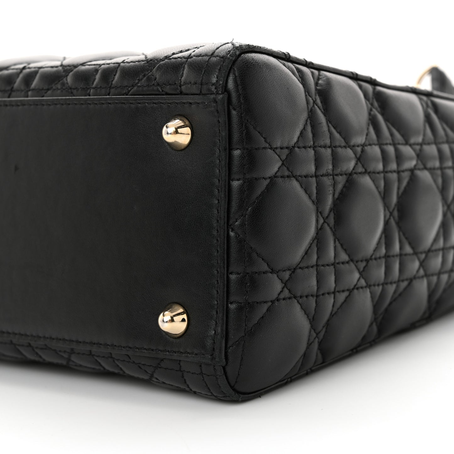 Lambskin Cannage Large Lady Dior Black