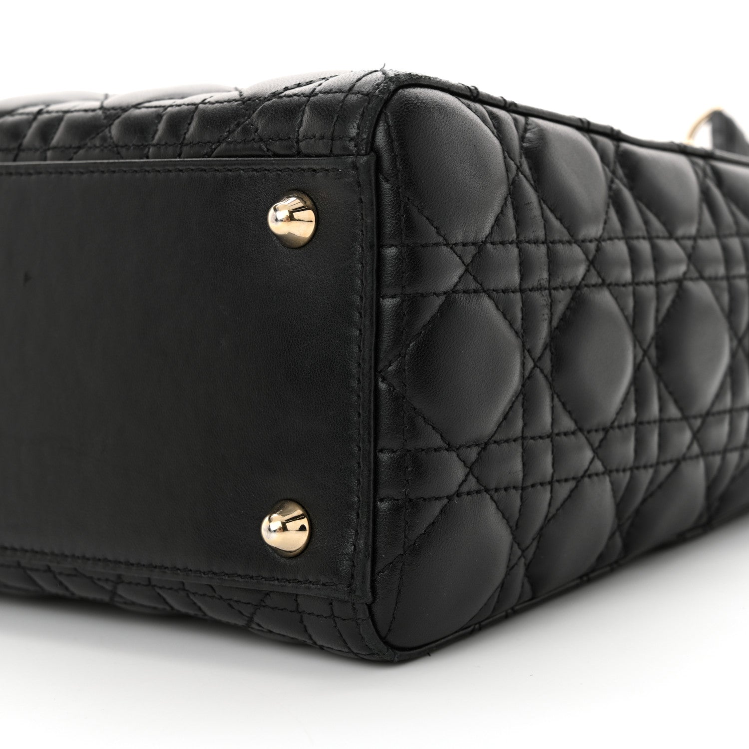 Christian Dior Lambskin Cannage Large Lady Dior Black 10 of 14
