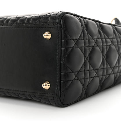 Christian Dior Lambskin Cannage Large Lady Dior Black 10 of 14