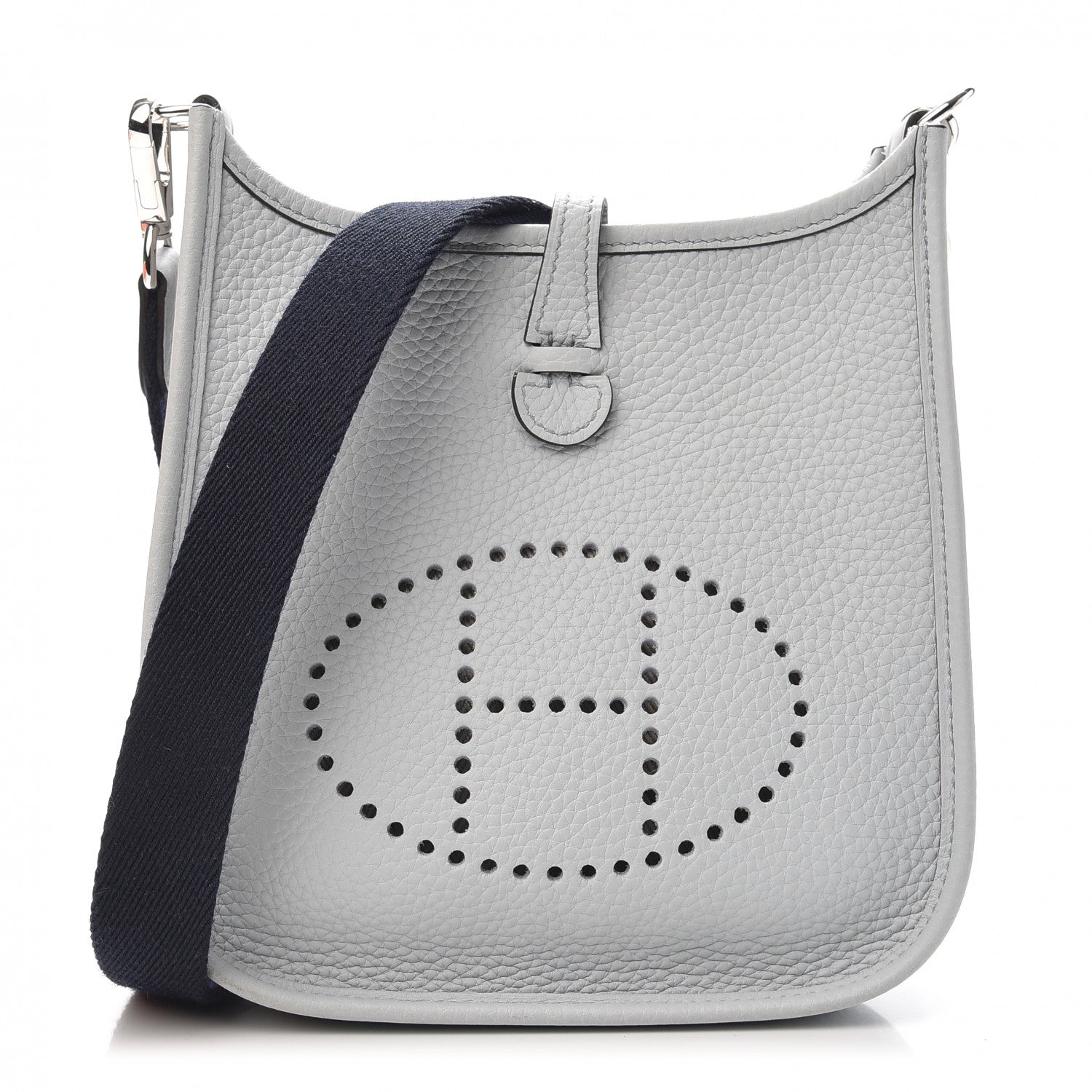 Hermes Taurillon Clemence Amazone Evelyne TPM Bleu Pale Indigo 1 of 10