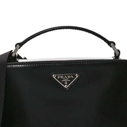 Prada Spazzolato Medium Brique Crossbody Bag Black 9 of 12