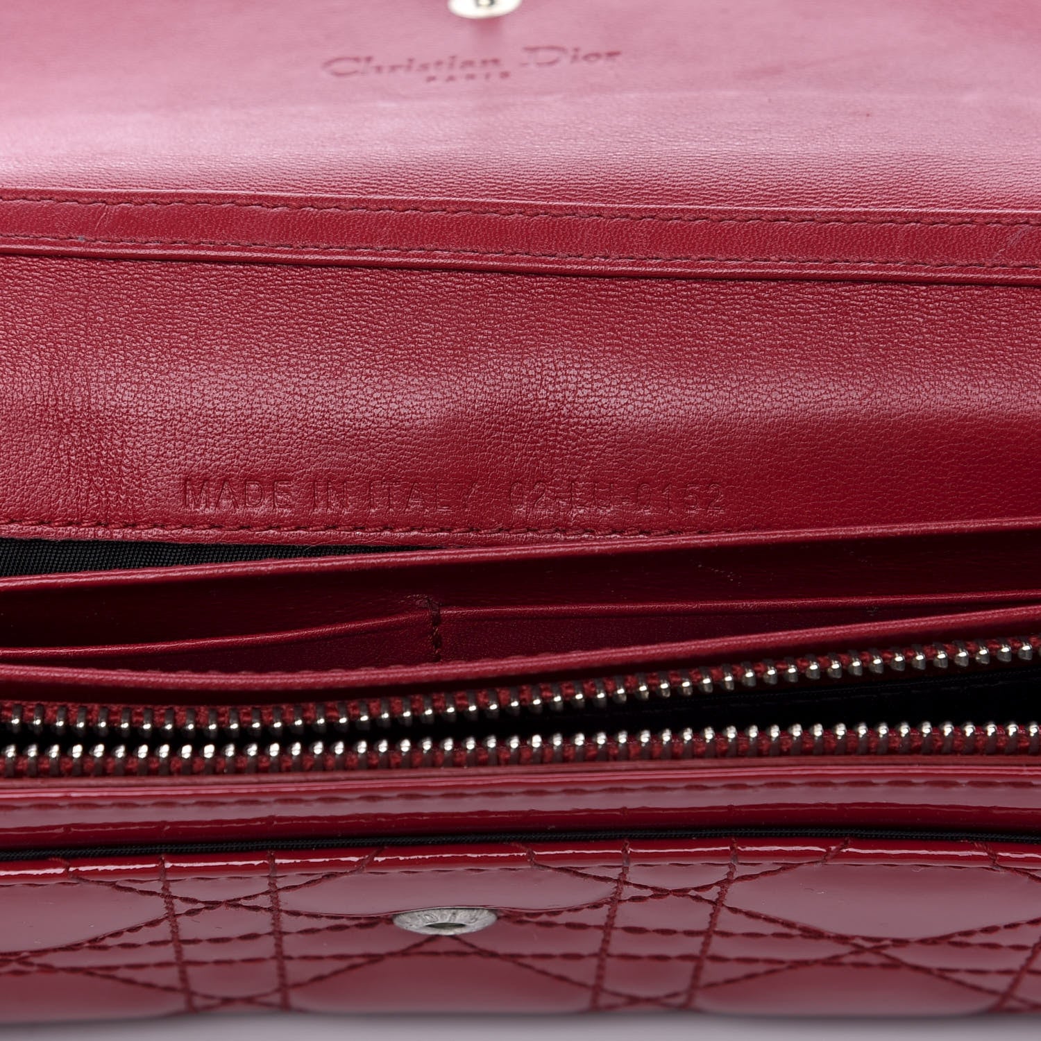 Christian Dior Patent Cannage Rendezvous Chain Wallet Pink 7 of 8