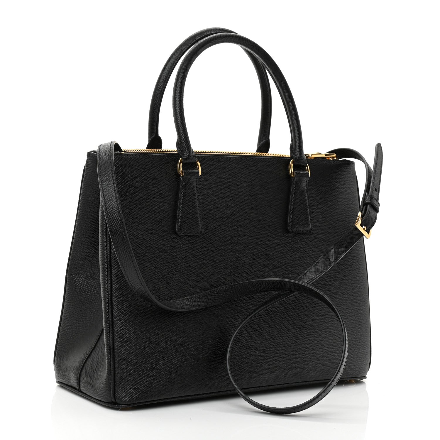 Prada Saffiano Medium Galleria Double Zip Tote Black 3 of 8