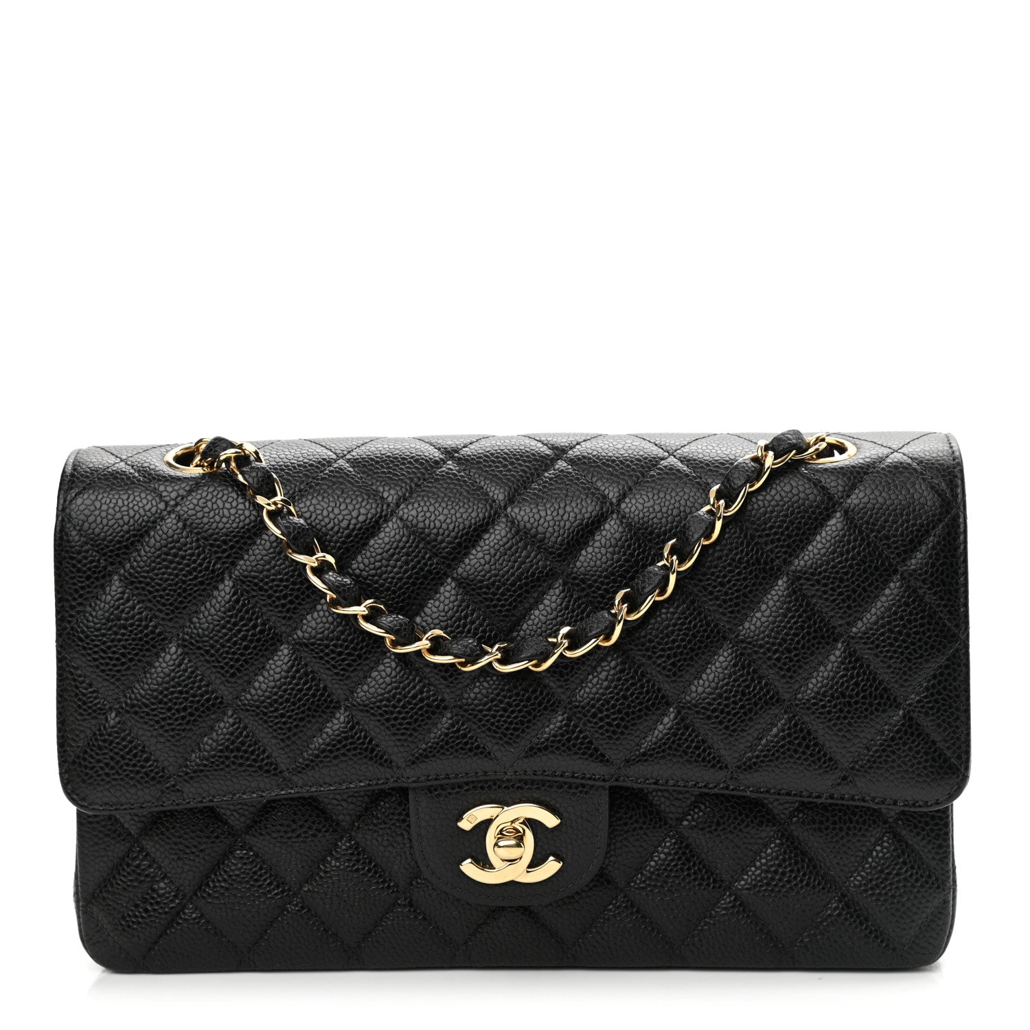 Chanel Caviar Quilted Medium Double Flap Black 1 of 11