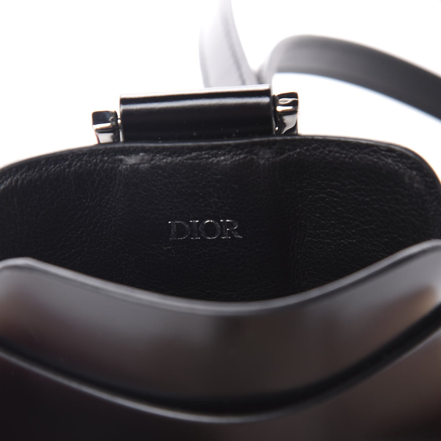 Smooth Calfskin Phone Card Holder Black