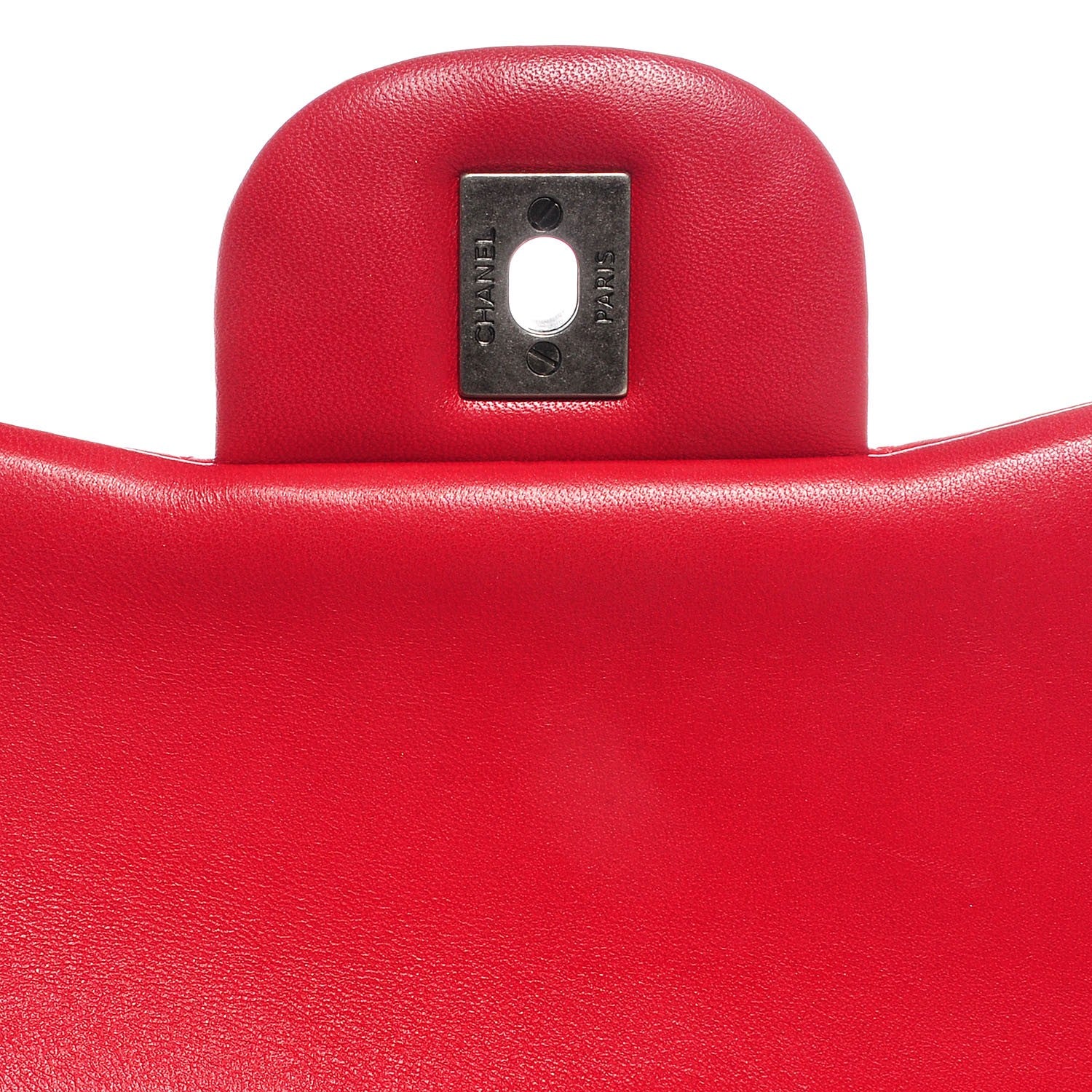 Chanel Lambskin Quilted Jumbo Double Flap Red 5 of 8