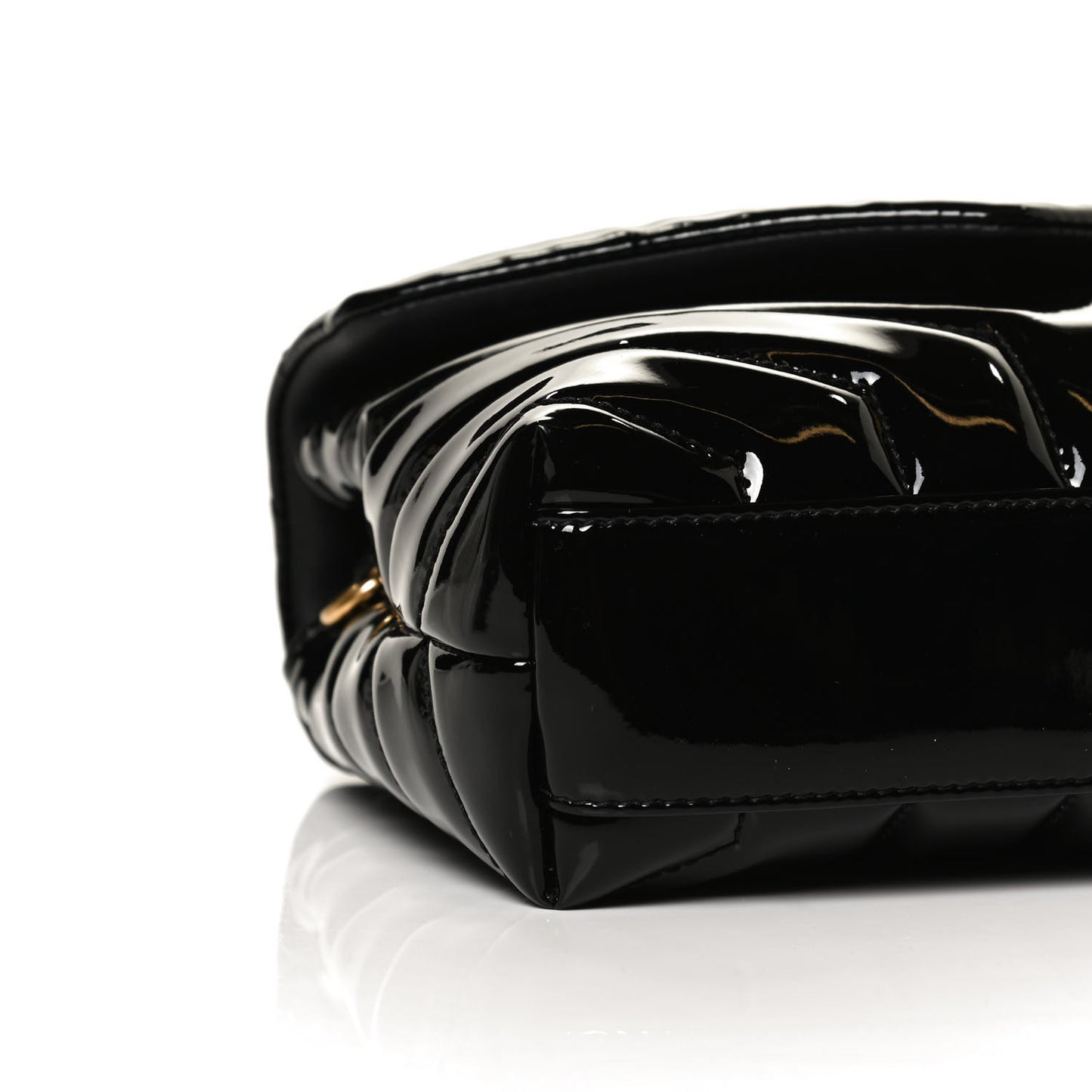 Patent Y Quilted Monogram Toy Loulou Crossbody Bag Black