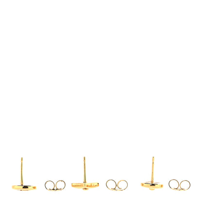 Louis Vuitton Metal Stud Earrings Set of 3 Gold 3 of 5