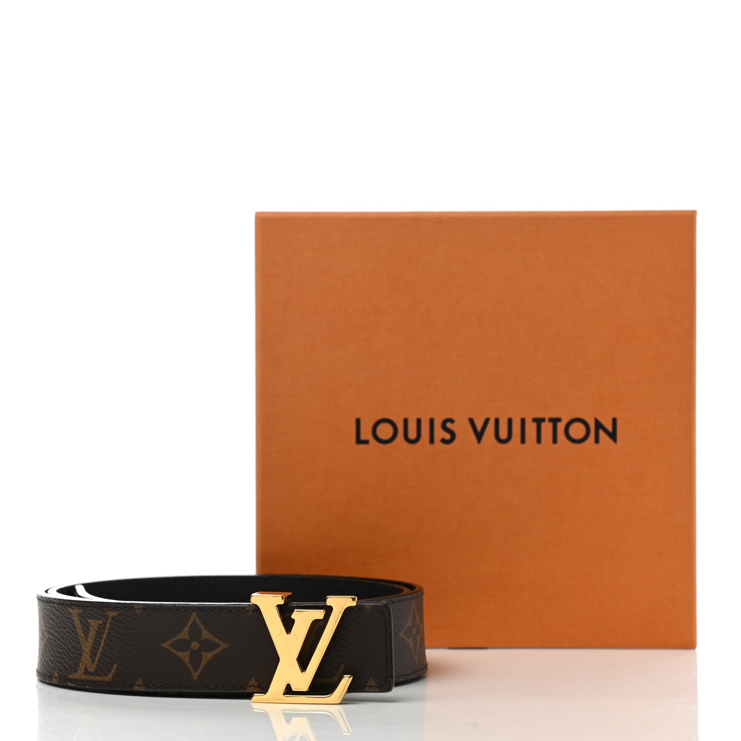 Louis Vuitton Calfskin Monogram 40mm LV Initiales Reversible Belt 80 32 Black 6 of 6
