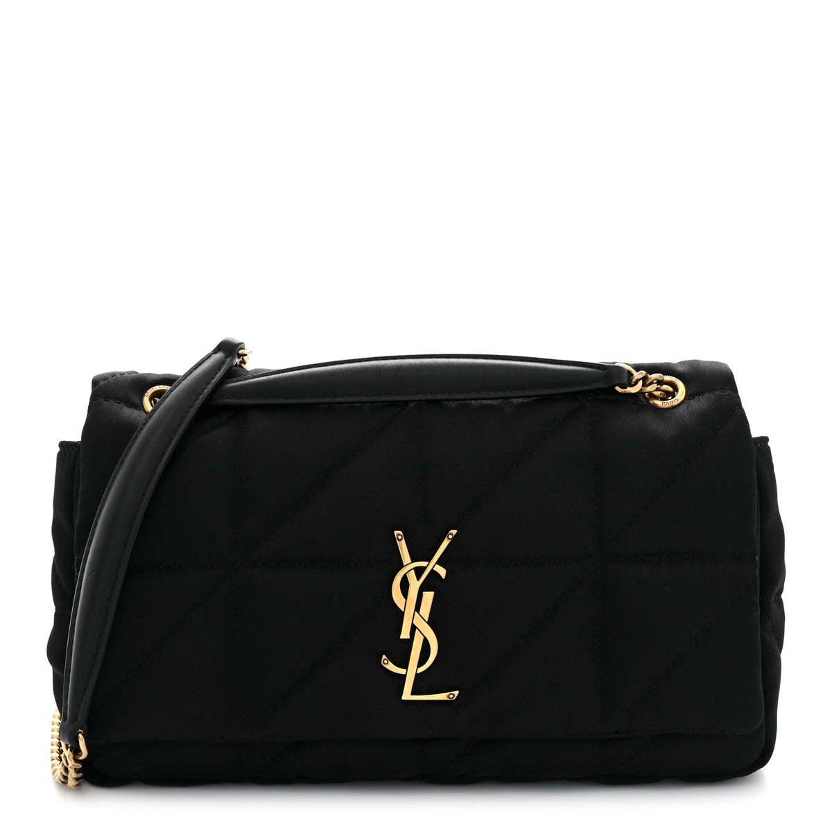 Saint Laurent Satin Patchwork Monogram Medium Jamie Black 1 of 10