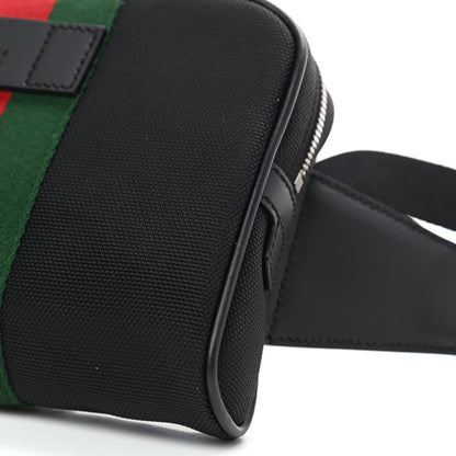 Gucci Canvas Web Slim Belt Bag Black 9 of 9