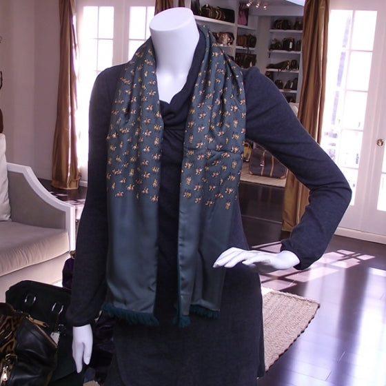 Silk Angora Unisex Jockey Scarf
