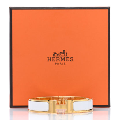 Hermes Enamel Narrow Clic Clac H Bracelet PM White 5 of 5