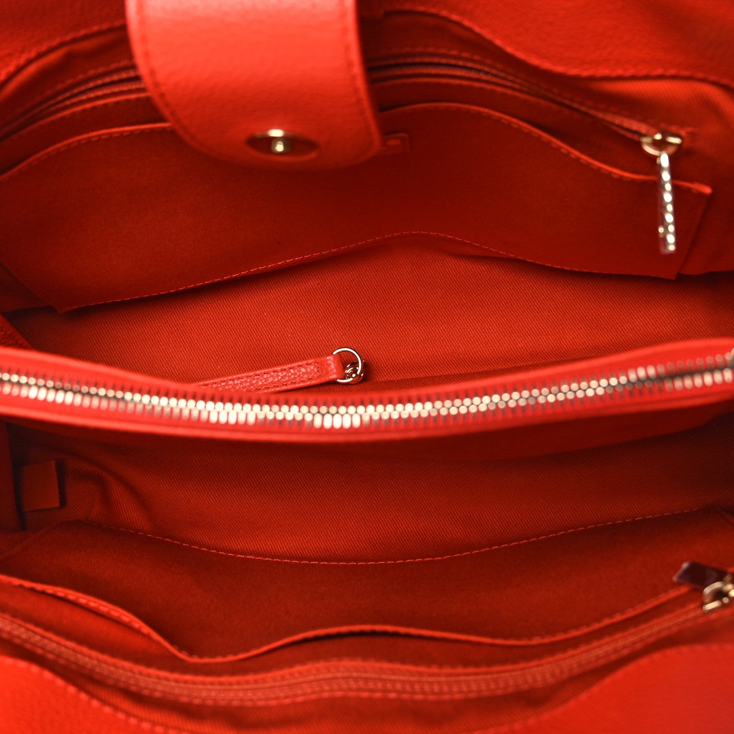 Chanel Grained Calfskin Small Neo Executive Shopper Tote Red 5 of 9