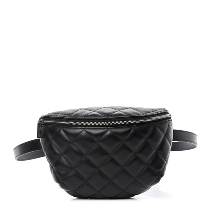 Chanel Grained Calfskin Quilted Waist Belt Bag Black 1 of 11