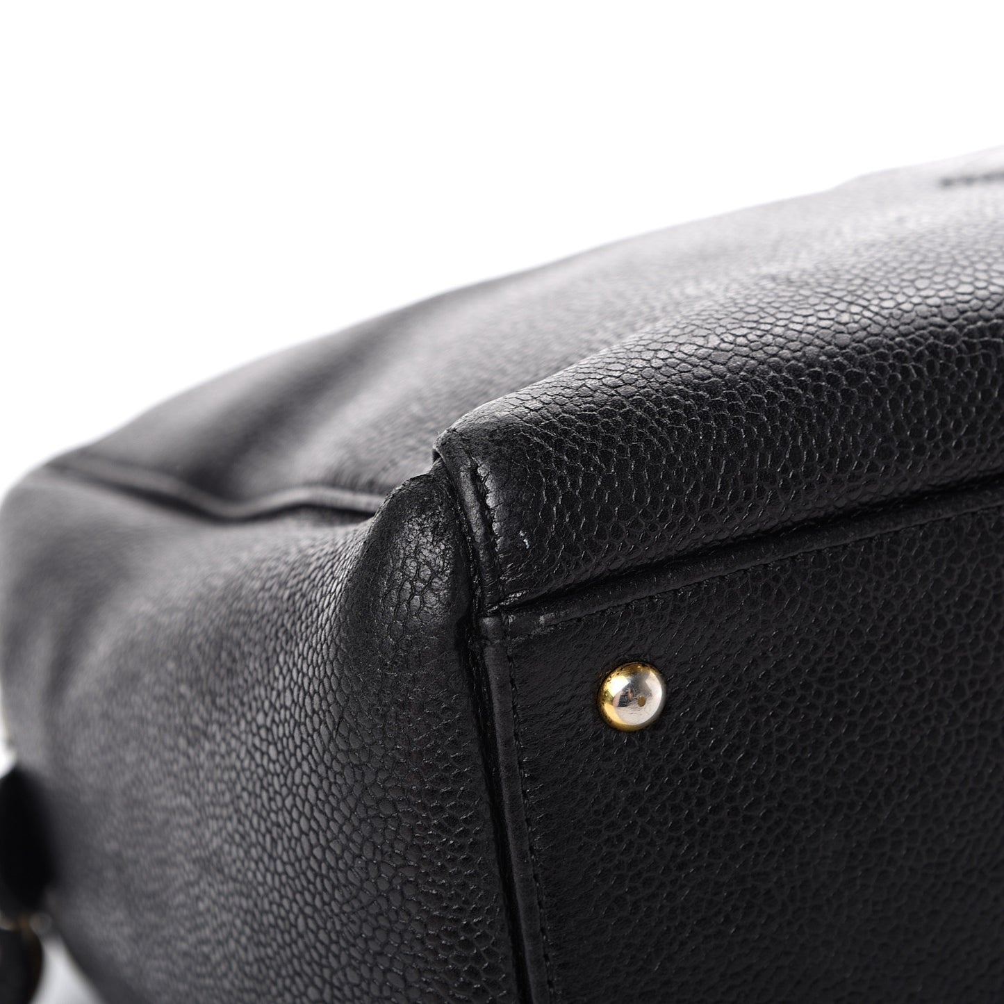 Caviar Large CC Shoulder Bag Black