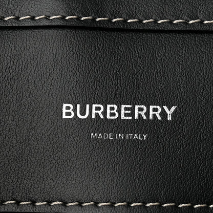 Burberry Canvas Smooth Calfskin Two Tone Medium Pocket Bag Black White 6 of 10