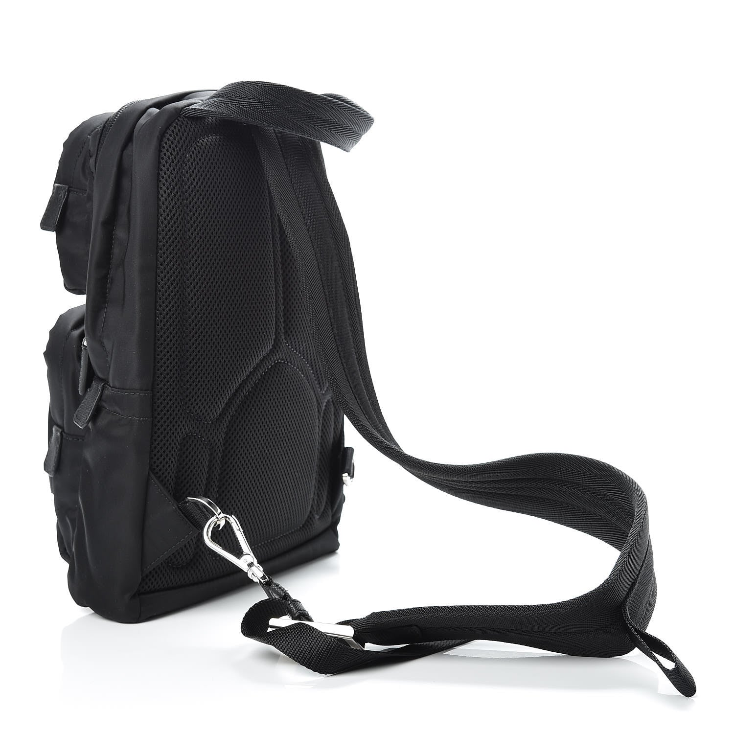 Prada Tessuto Nylon Montagna Sling Backpack Black 3 of 11