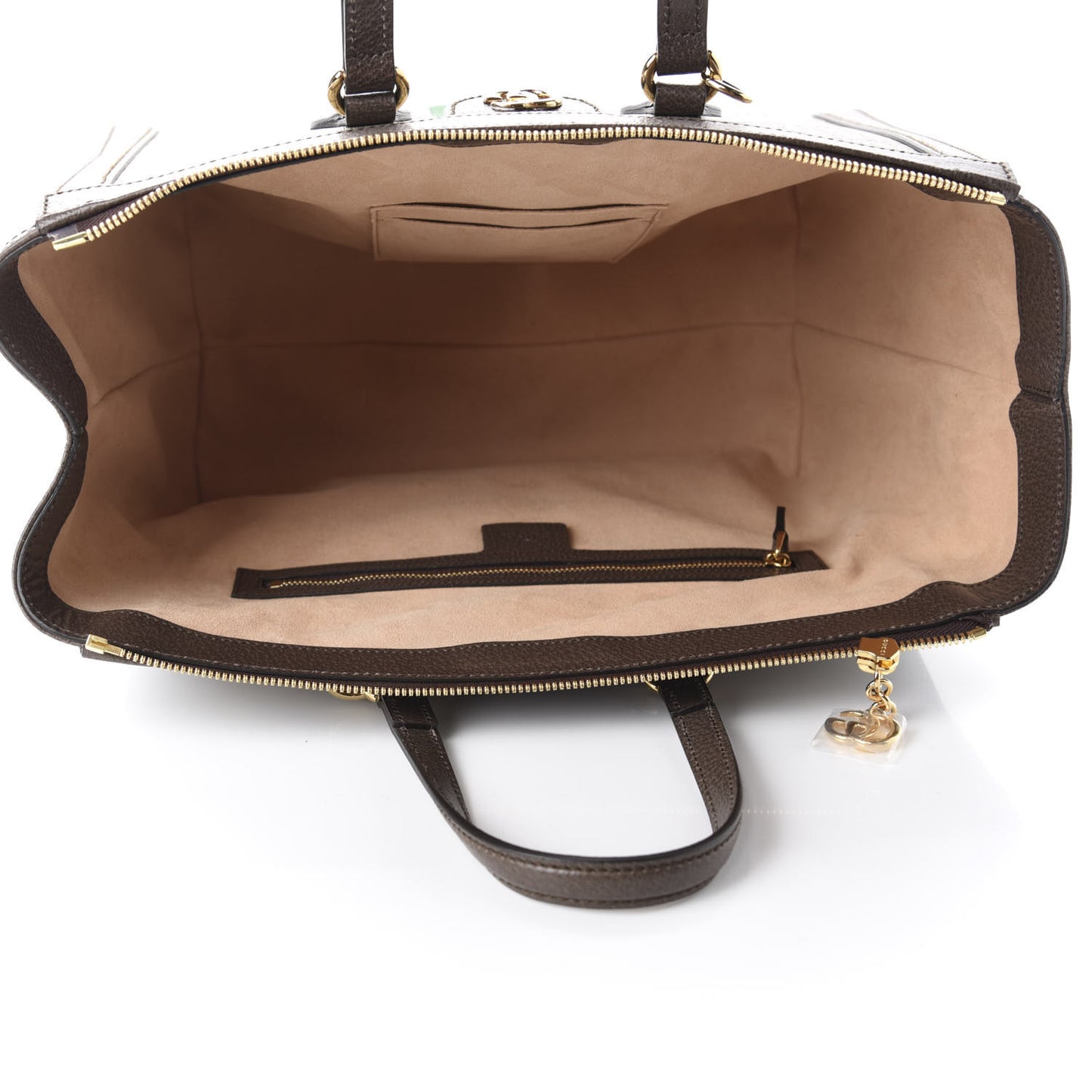 GG Supreme Monogram Web Medium Ophidia Tote Bag Brown