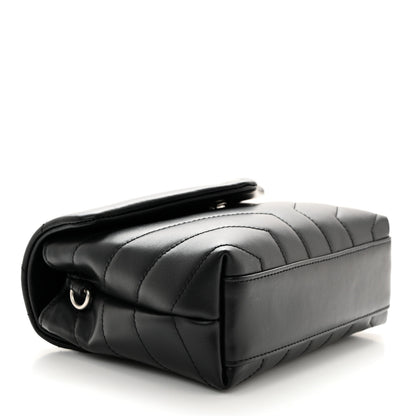 Saint Laurent Calfskin Y Quilted Monogram Toy Loulou Crossbody Bag Black 4 of 10