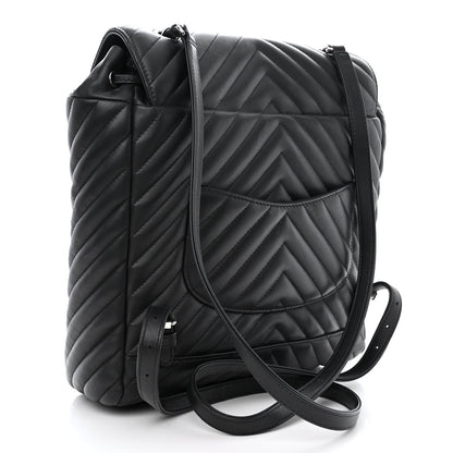 Chanel Calfskin Chevron Quilted Large Urban Spirit Backpack Black 3 of 13