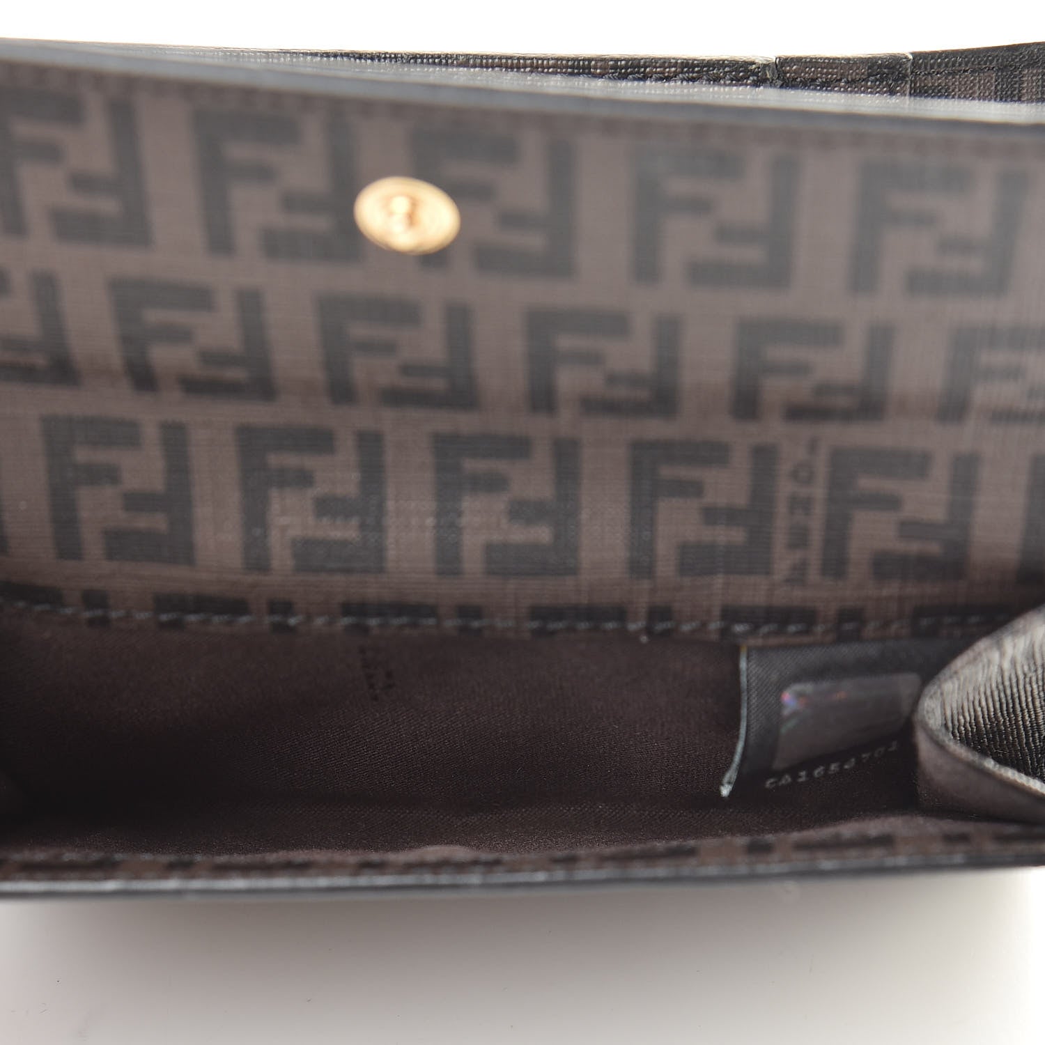 Fendi Zucchino Spalmati Compact Wallet Brown 6 of 10