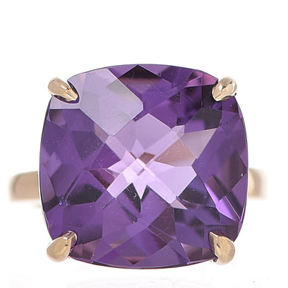 Tiffany 18K Yellow Gold Amethyst Sparklers Cocktail Ring 48 4.25 1 of 6
