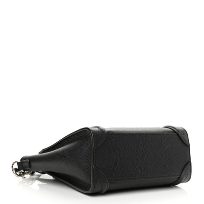 Celine Drummed Calfskin Nano Luggage Black 4 of 12