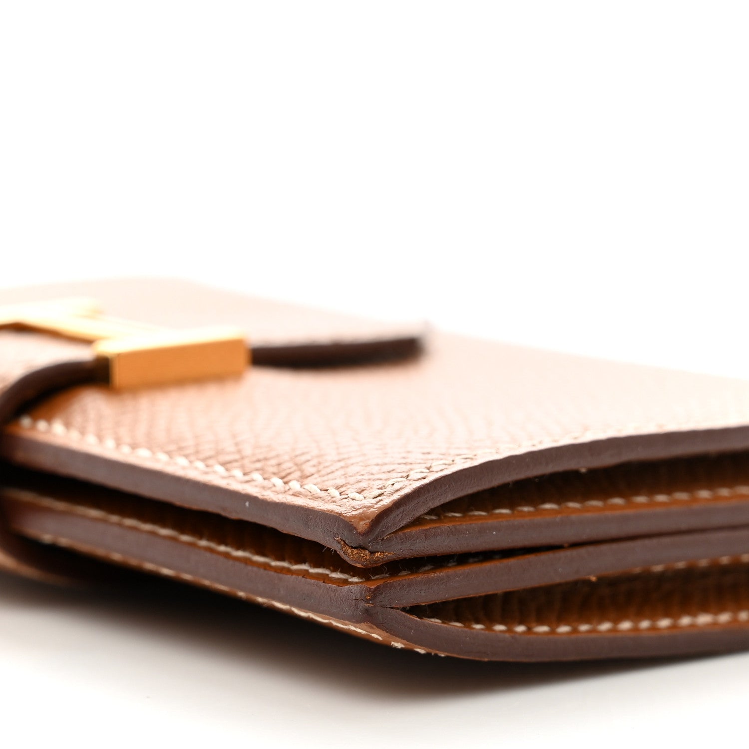 Hermes Epsom Bearn Card Holder Wallet Gold 7 of 7
