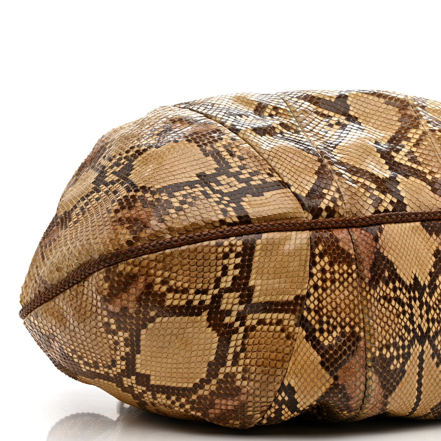 Snakeskin Medium Indy Top Handle Hobo Brown Beige