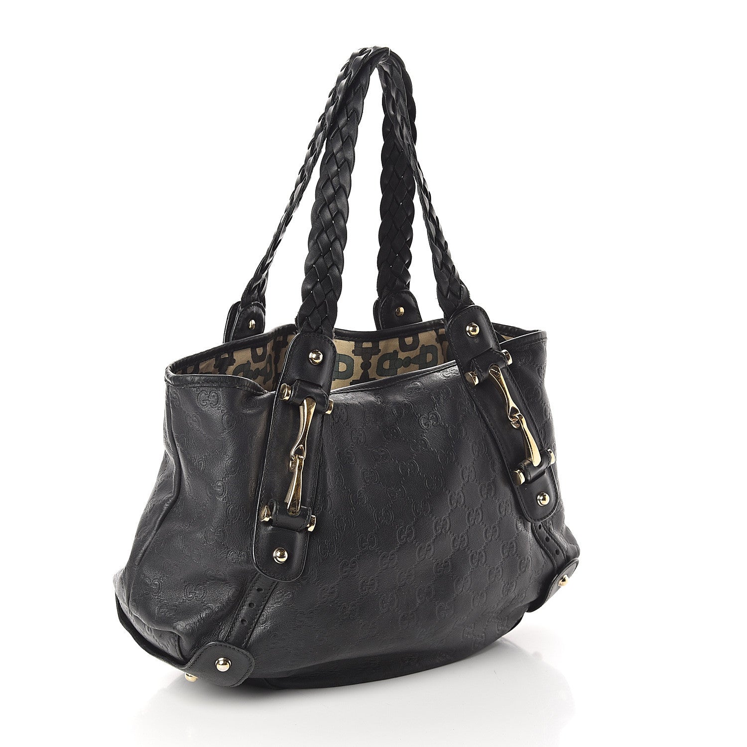 Gucci Guccissima Small Pelham Shoulder Bag Black 2 of 5