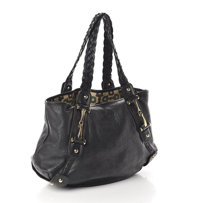 Gucci Guccissima Small Pelham Shoulder Bag Black 2 of 5