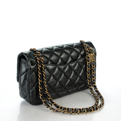 Chanel Aged Calfskin Quilted Medium Medallion Flap Black 3 of 8