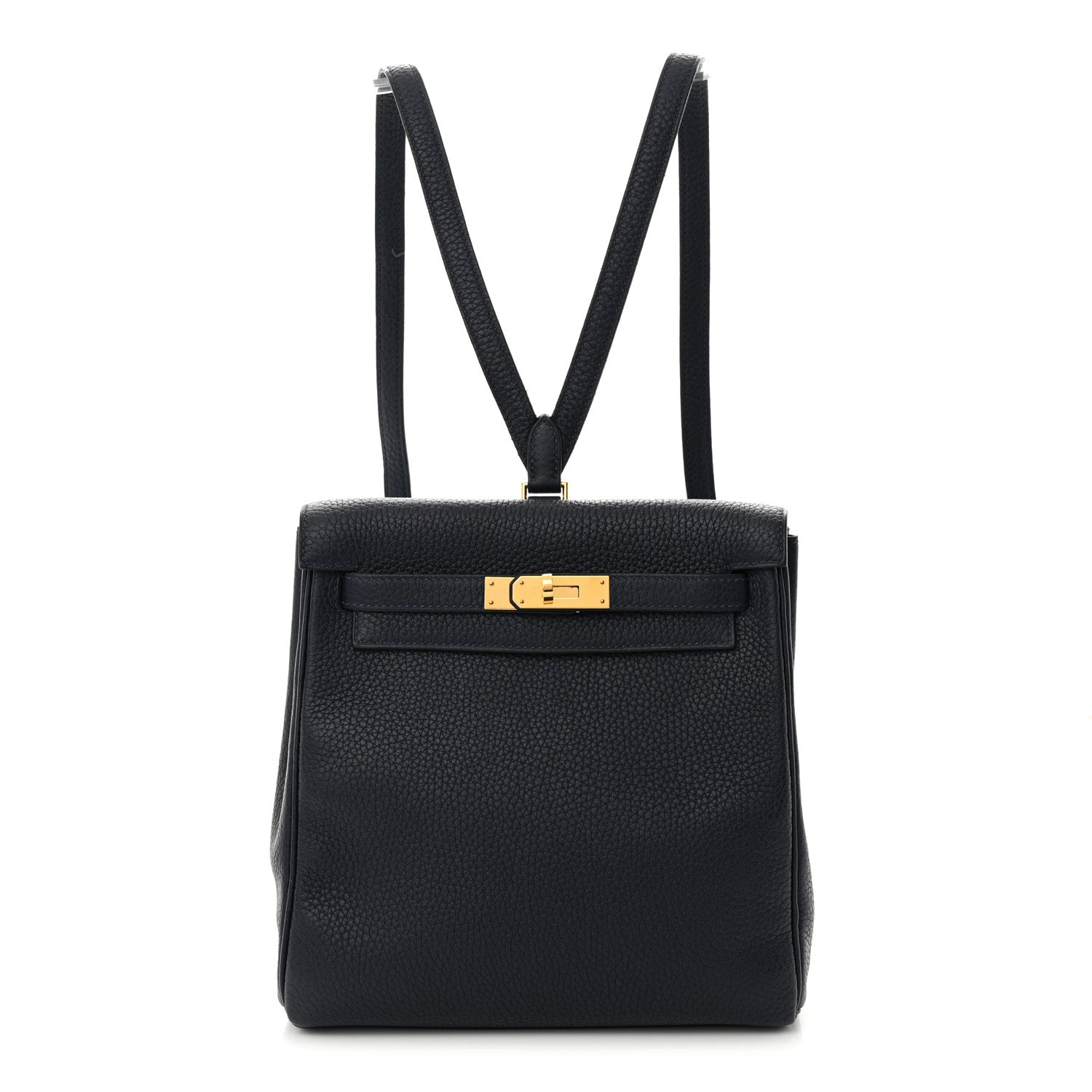 Hermes Taurillon Clemence Kelly Ado Backpack Bleu Nuit 1 of 12