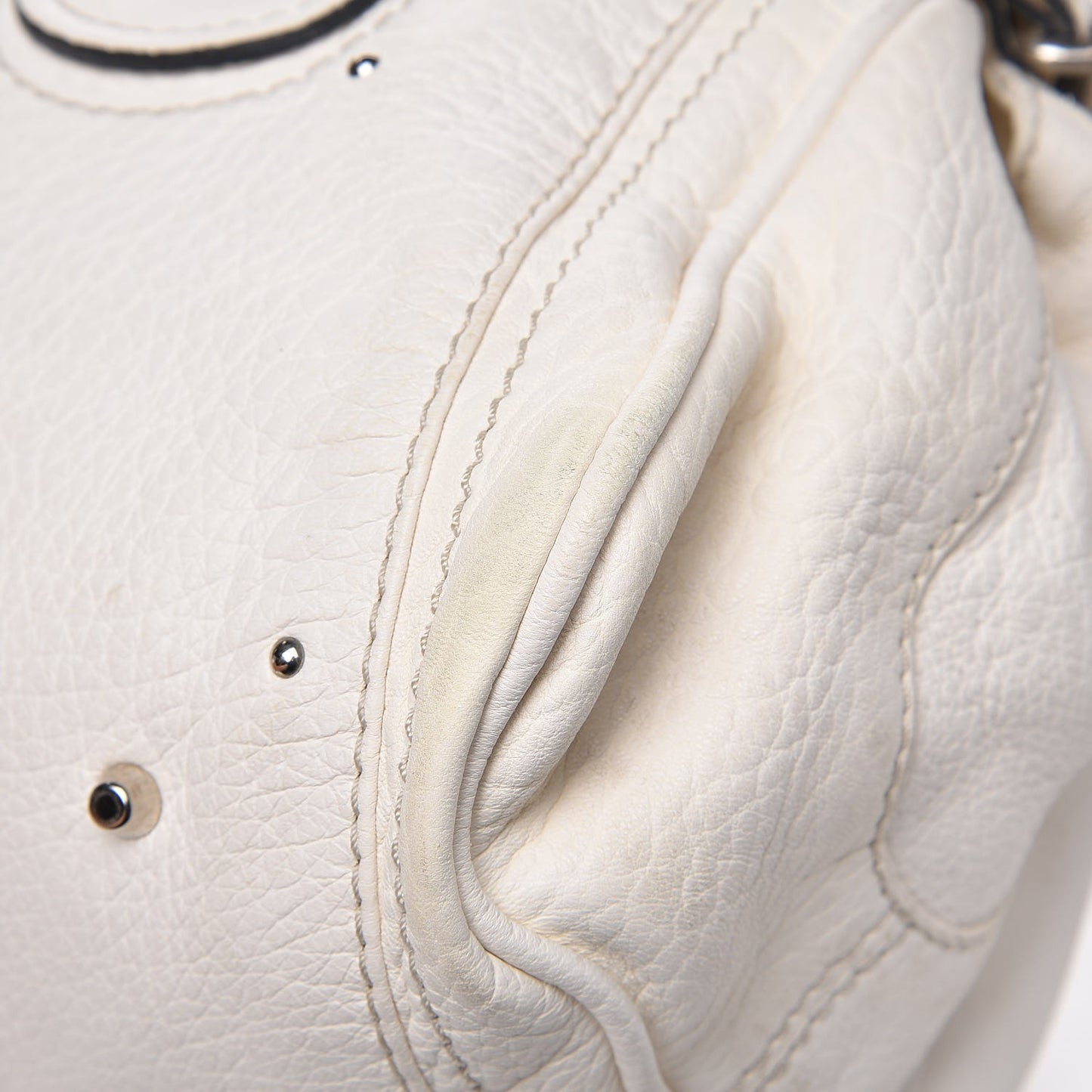 Calfskin Medium Paddington Satchel White
