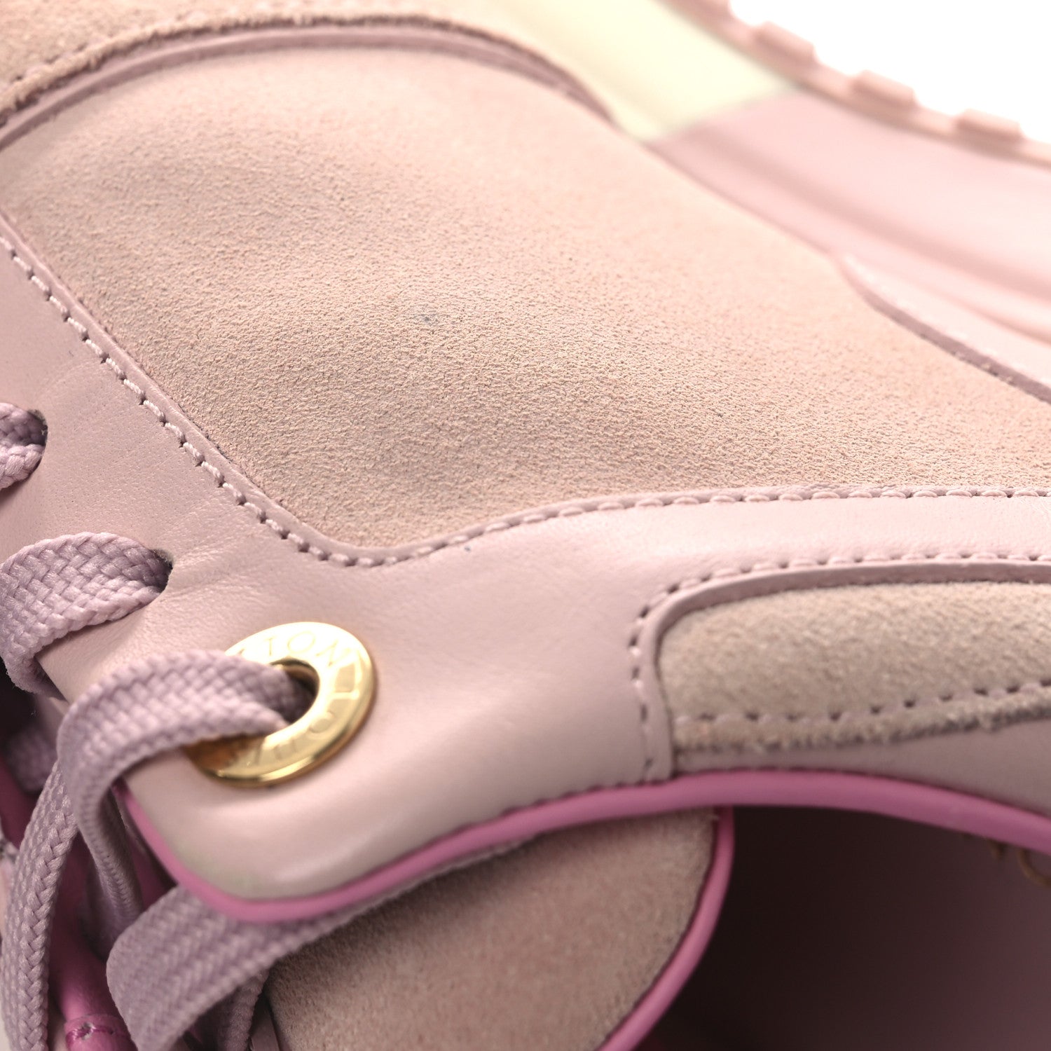 Louis Vuitton Suede Calfskin Run Away Sneakers 37.5 Pink 13 of 14